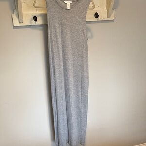 H&M Basics Heather Grey Tank Maxi Dress